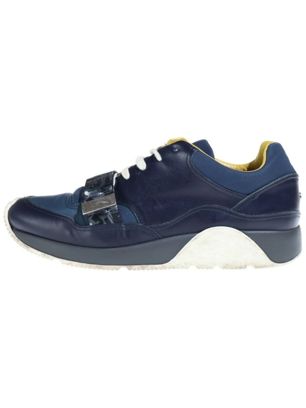 Dior Homme CD Logo Aja Star Leather Low-Top Sneakers Navy Black